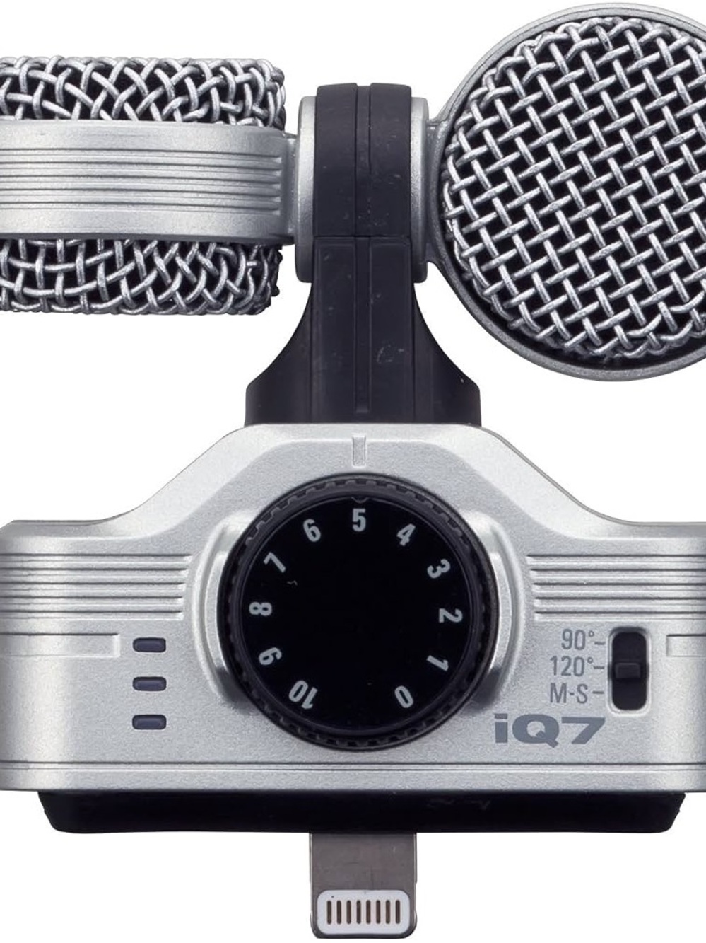 Zoom iQ7 Silver Stereo Microphone with Lightning Connector